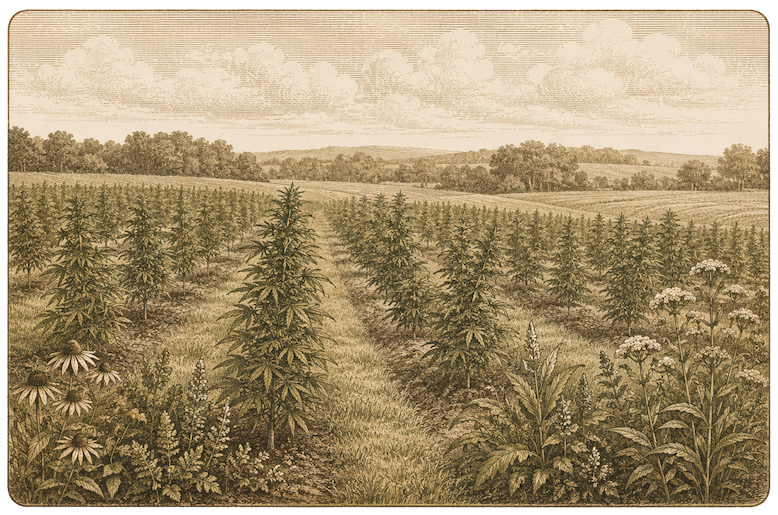 Hemp Field Illustration